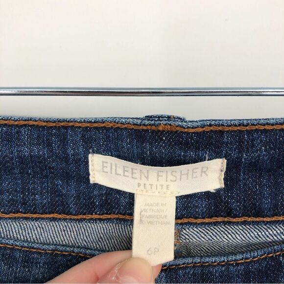 Eileen Fisher Straight‎ Leg Jeans Medium Wash 6P - Picture 5 of 8